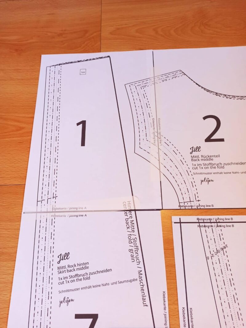 Schnittmuster Ausdrucken und Zusammenkleben2 - Jolijou