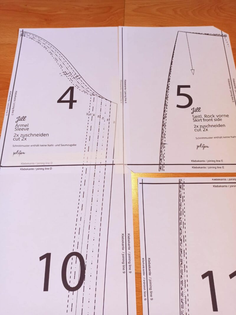 Schnittmuster Ausdrucken und Zusammenkleben5 - Jolijou